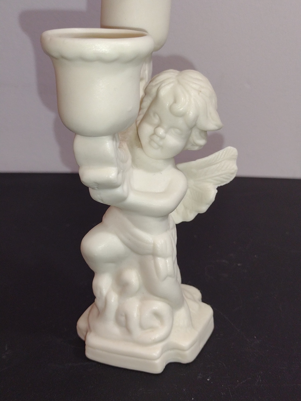 White Angel Cherub Candle Holder - Home Accents
